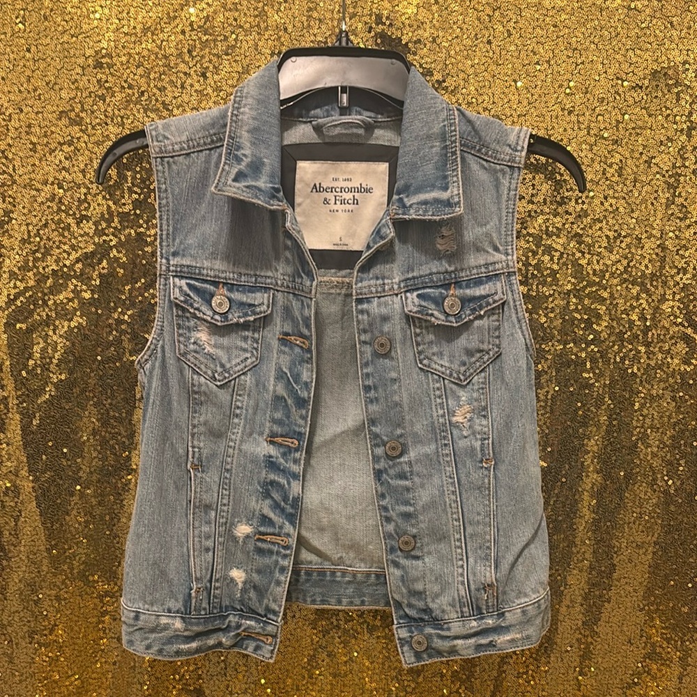 Abercrombie & Fitch Light Blue Denim Jacket